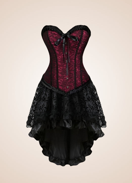 Gothic Victorian Corset Dress Red / 5XL gothic-victorian-corset-dress-red