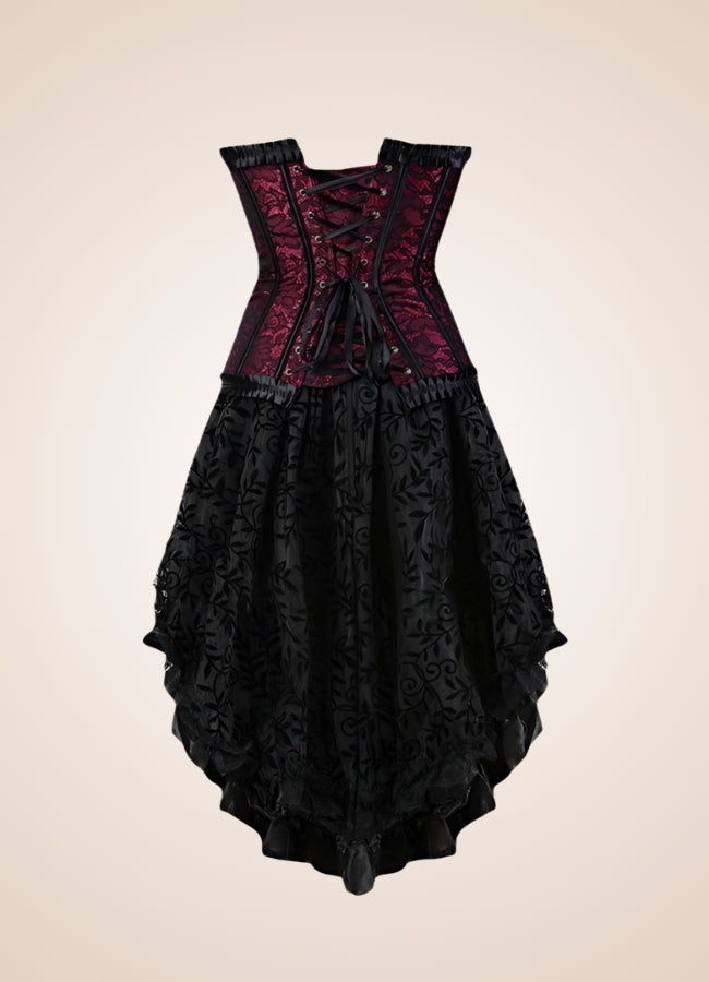 Gothic Victorian Corset Dress Red / 5XL gothic-victorian-corset-dress-red