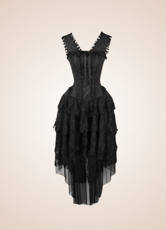 Gothic Victorian Party Dress Black / 2XL gothic-victorian-party-dress-black