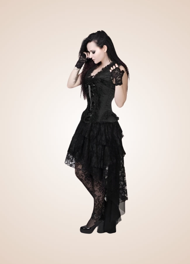 Gothic Victorian Party Dress Black / 2XL gothic-victorian-party-dress-black