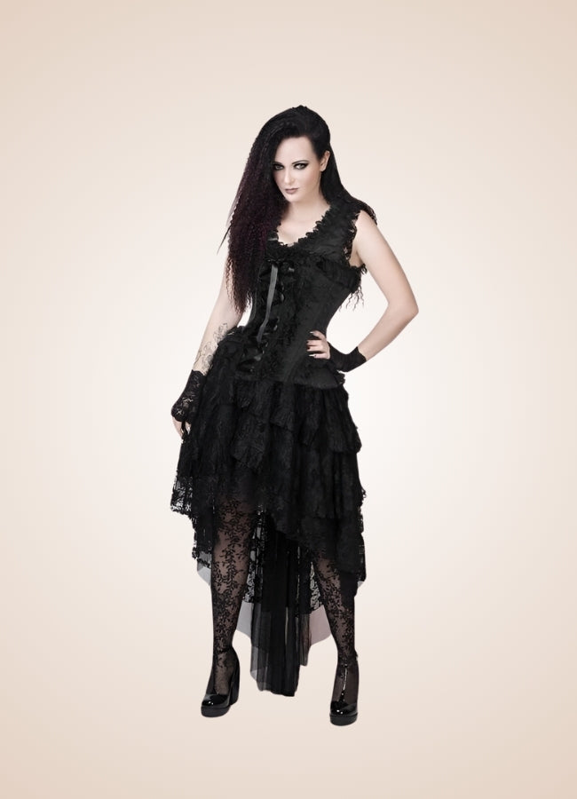 Gothic Victorian Party Dress Black / 2XL gothic-victorian-party-dress-black