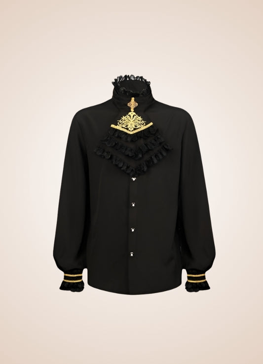 Gothic Vintage Black Shirt Black / XL gothic-vintage-black-shirt-black