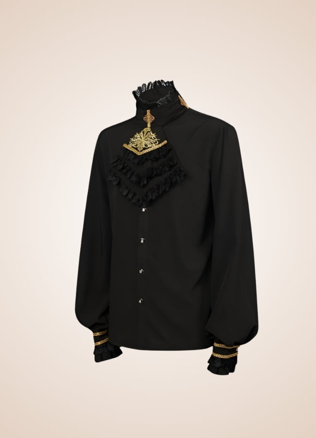 Gothic Vintage Black Shirt Black / XL gothic-vintage-black-shirt-black