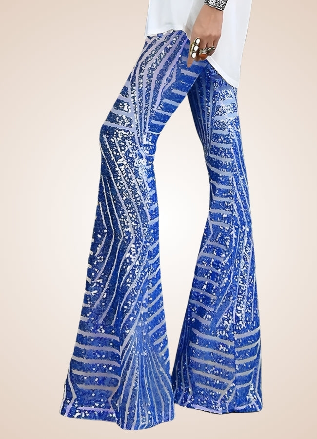 Gothic Vintage Sequin Pants Blue / XL gothic-vintage-sequin-pants-blue