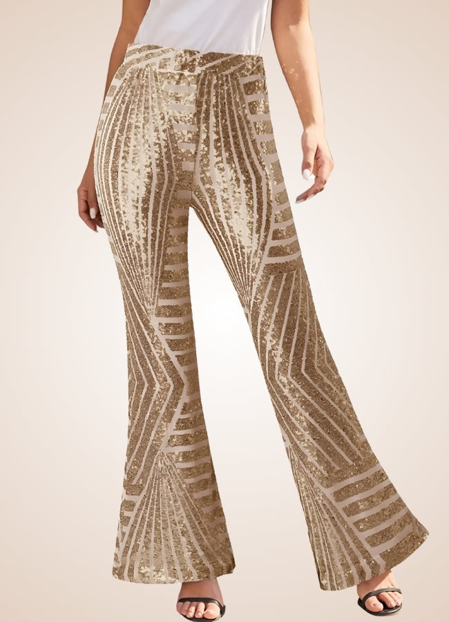 Gothic Vintage Sequin Pants Khaki / XL gothic-vintage-sequin-pants-khaki