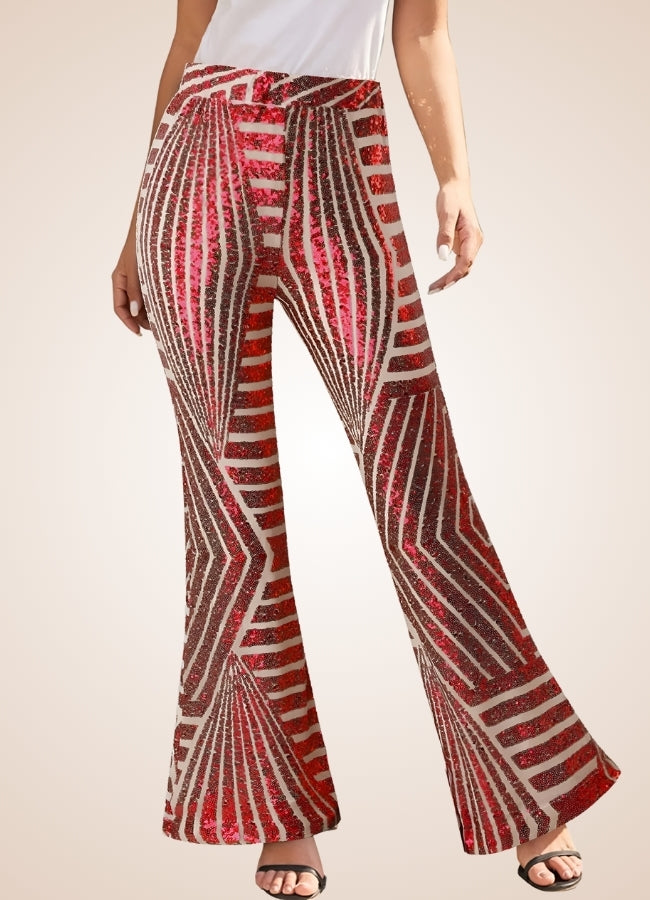 Gothic Vintage Sequin Pants Red / XL gothic-vintage-sequin-pants-red