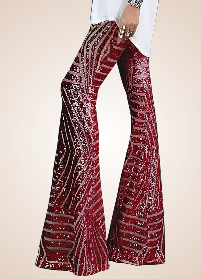 Gothic Vintage Sequin Pants Red / XL gothic-vintage-sequin-pants-red