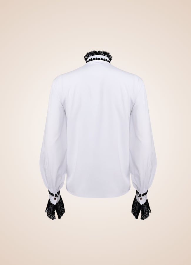 Gothic Vintage White Shirt White / XL gothic-vintage-white-shirt-white