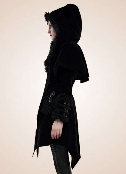 Gothic Zipper Hooded Jacket Black / 3XL gothic-zipper-hooded-jacket-black