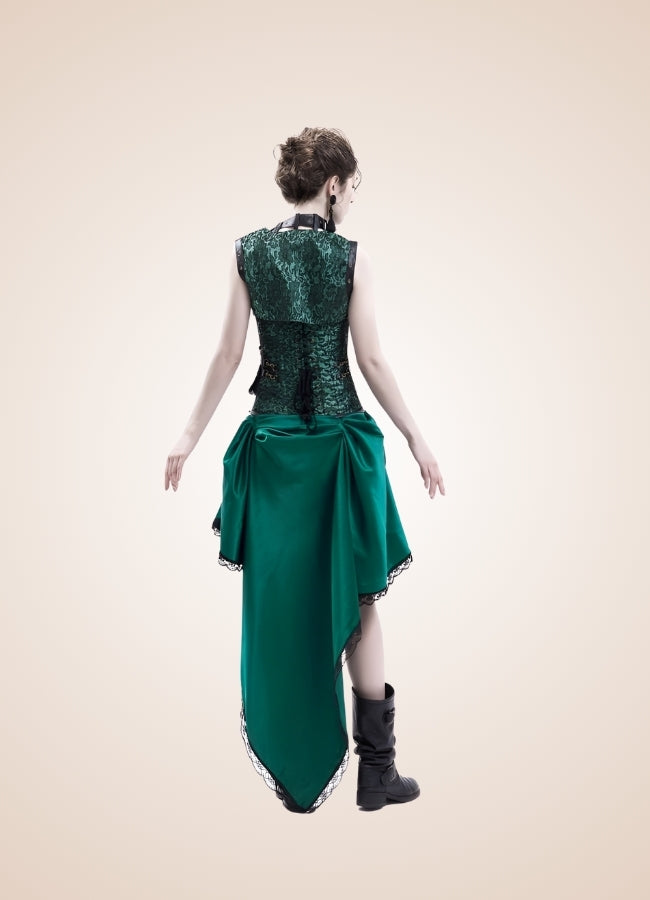 Green Steampunk Dress Green / L green-steampunk-dress-green