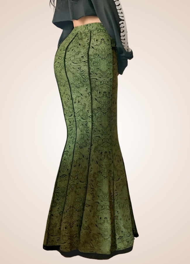 Green Steampunk Victorian Skirt Green / M green-steampunk-victorian-skirt-green