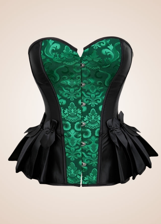 Green Victorian Steampunk Corset Black / 5XL green-victorian-steampunk-corset-black