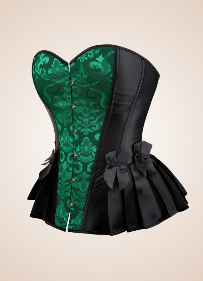 Green Victorian Steampunk Corset Black / 5XL green-victorian-steampunk-corset-black