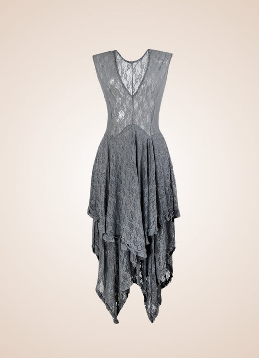 Grey Steampunk Long Dress Grey / L grey-steampunk-long-dress-grey