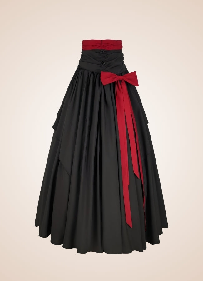 High Waist Victorian Skirt Black / 2XL high-waist-victorian-skirt-black