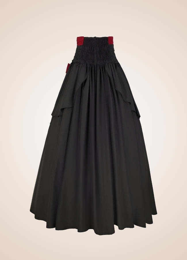 High Waist Victorian Skirt Black / 2XL high-waist-victorian-skirt-black