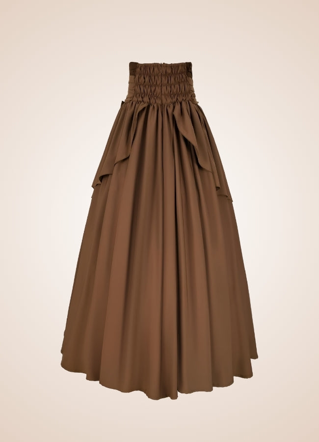 High Waist Victorian Skirt Brown / 2XL high-waist-victorian-skirt-brown