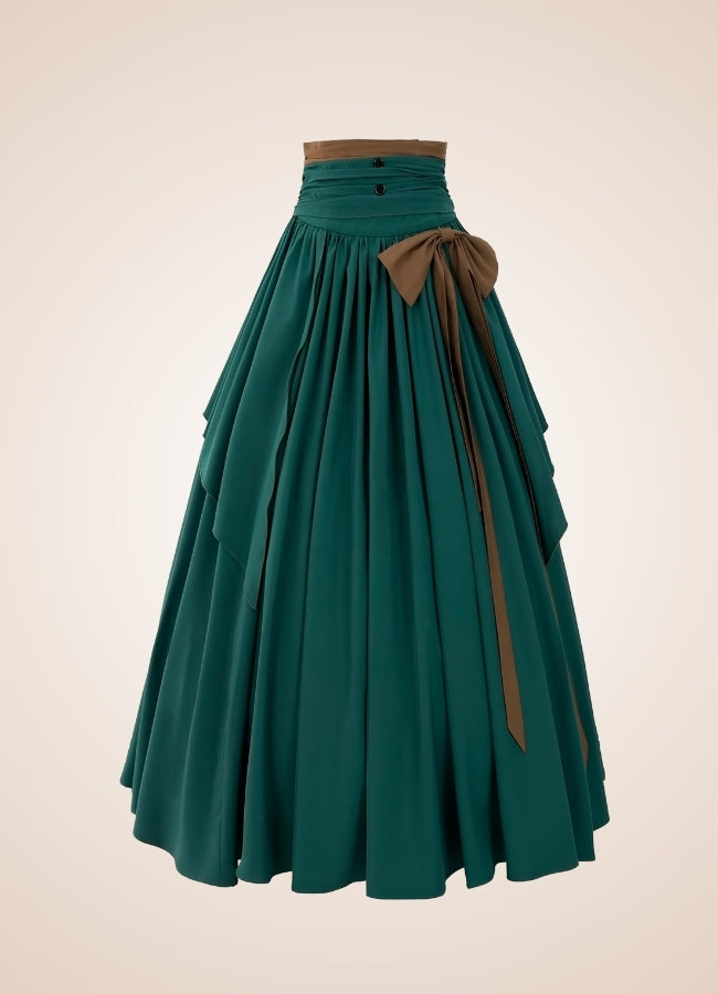 High Waist Victorian Skirt Green / 2XL high-waist-victorian-skirt-green