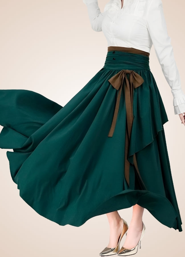 High Waist Victorian Skirt Green / 2XL high-waist-victorian-skirt-green