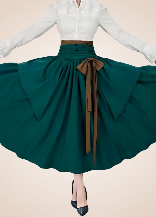 High Waist Victorian Skirt Green / 2XL high-waist-victorian-skirt-green