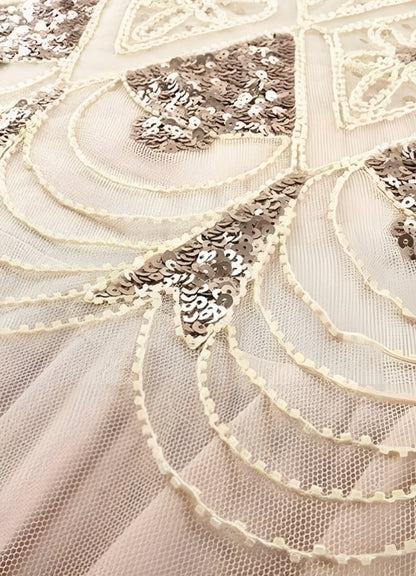 Ivory Vintage Wedding Dress Apricot Gold / XL ivory-vintage-wedding-dress-apricot-gold