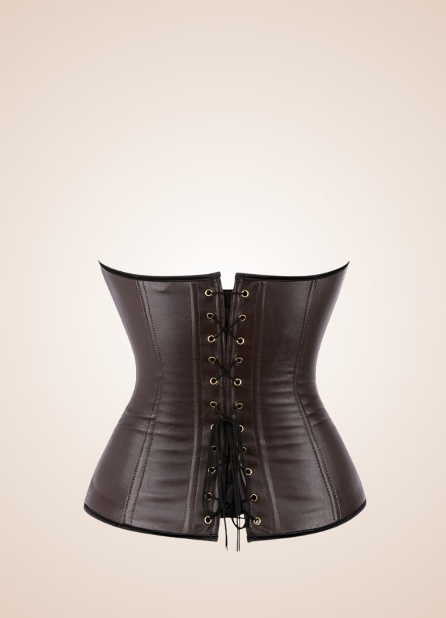 Leather And Straps Steampunk Corset Brown / XL leather-and-straps-steampunk-corset-brown