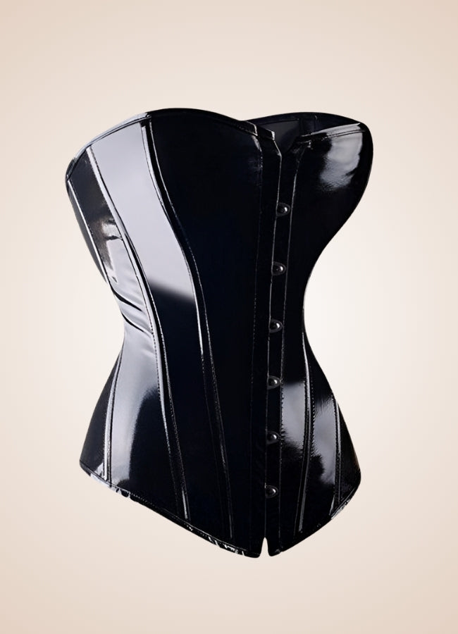 Leather Steampunk Corset Black / XL leather-steampunk-corset-black