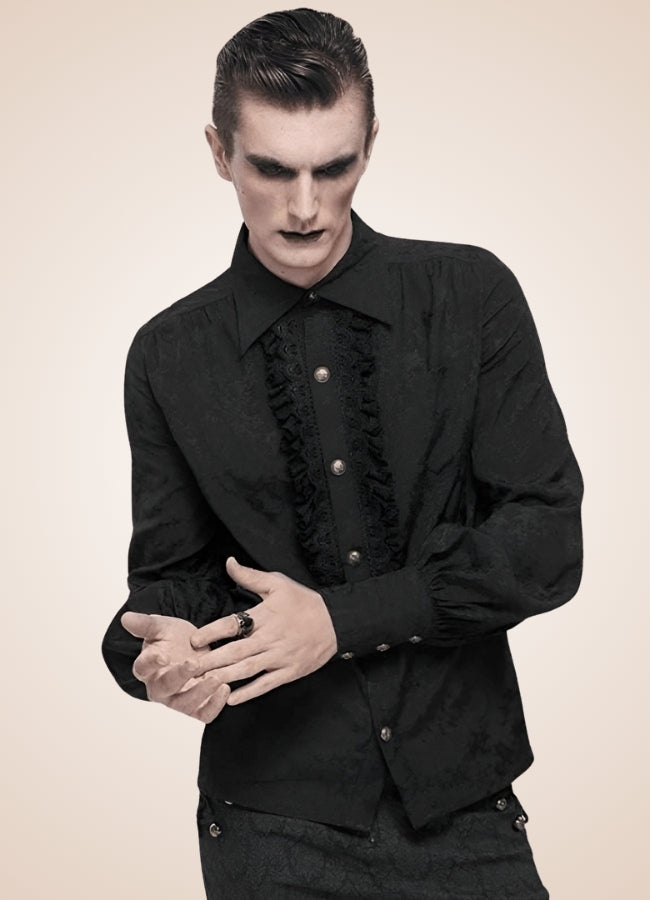 Long Sleeve Goth Style Shirt Black / 3XL long-sleeve-goth-style-shirt-black