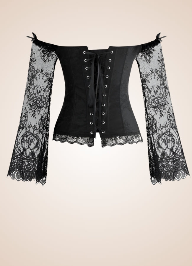 Long Sleeve Steampunk Bustier Black / 4XL long-sleeve-steampunk-bustier-black