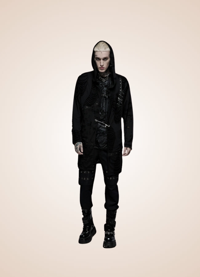 Man Gothic Style Coat Black / 3XL man-gothic-style-coat-black