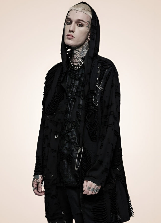 Man Gothic Style Coat Black / 3XL man-gothic-style-coat-black