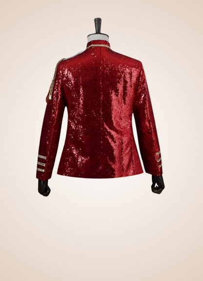 Man Steampunk Military Jacket Red / 4XL man-steampunk-military-jacket-red