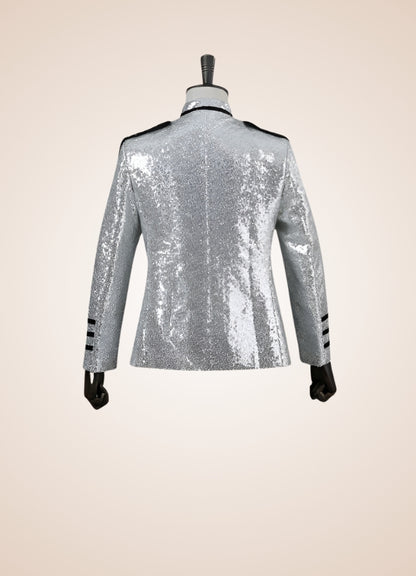 Man Steampunk Military Jacket Silver White / 4XL man-steampunk-military-jacket-silver-white