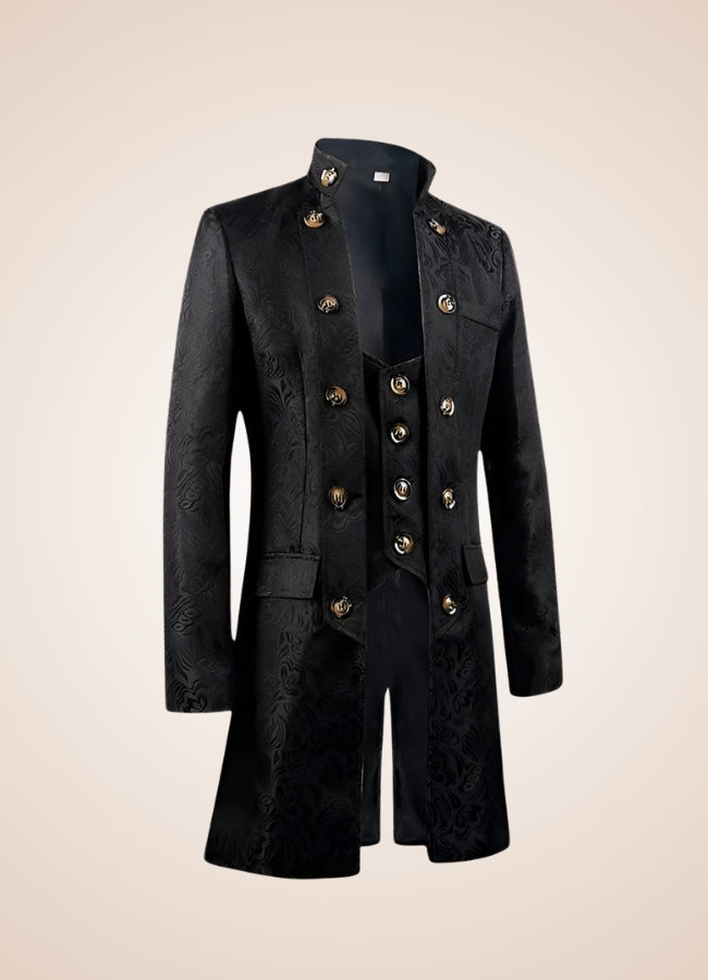 Medieval Gothic Renaissance Coat Black / XL medieval-gothic-renaissance-coat-black