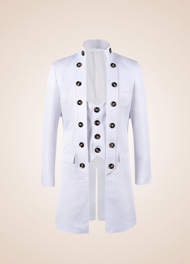 Medieval Gothic Renaissance Coat White / XL medieval-gothic-renaissance-coat-white