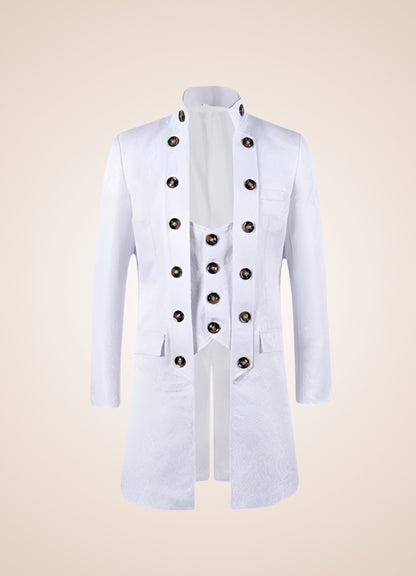 Medieval Gothic Renaissance Coat White / XL medieval-gothic-renaissance-coat-white
