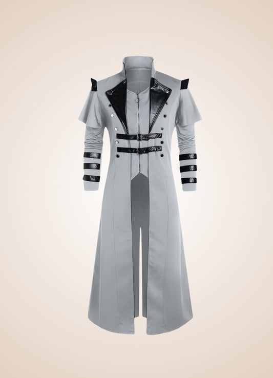 Men Medieval Assassins Trench Coat White / 4XL men-medieval-assassins-trench-coat-white