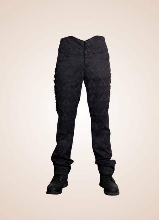 Men's Black Victorian Pants Black / 3XL mens-black-victorian-pants-black