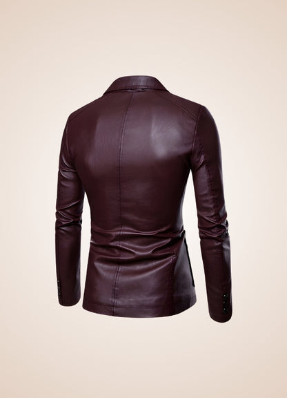 Men's Faux Leather Jacket Wine Red / 4XL mens-faux-leather-jacket-wine-red