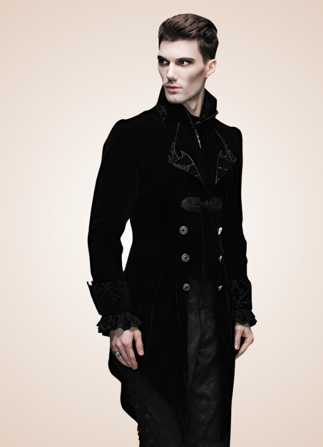 Men's Gothic Black Frock Coat Black / 5XL mens-gothic-black-frock-coat-black