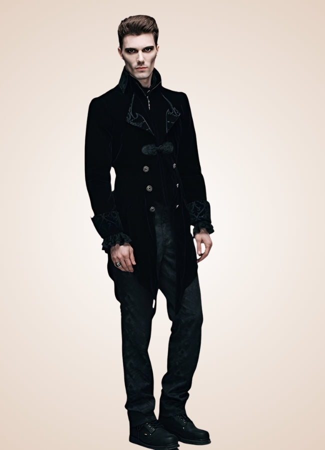 Men's Gothic Black Frock Coat Black / 5XL mens-gothic-black-frock-coat-black