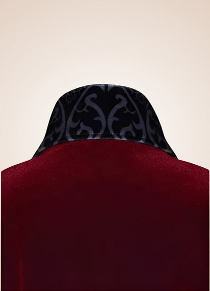 Men's Gothic Burgundy Frock Coat Red / 4XL mens-gothic-burgundy-frock-coat-red