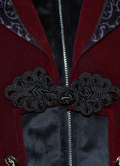 Men's Gothic Burgundy Frock Coat Red / 4XL mens-gothic-burgundy-frock-coat-red