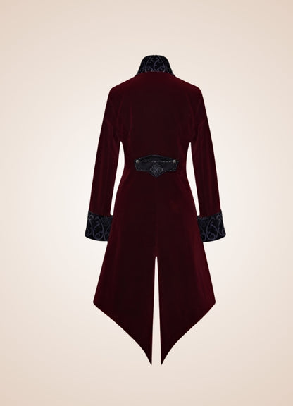 Men's Gothic Burgundy Frock Coat Red / 4XL mens-gothic-burgundy-frock-coat-red