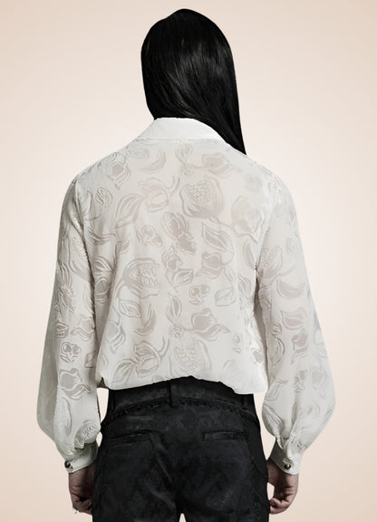 gothic white dress shirt men Men's Gothic Dress Shirt Steampunk Outfit