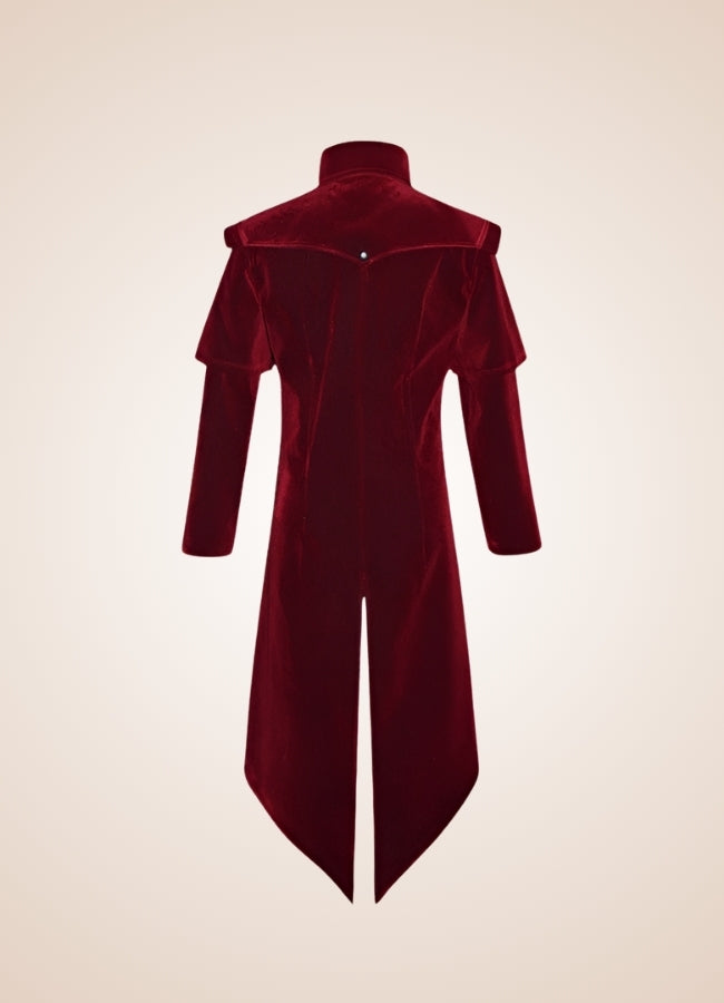 Men's Gothic Medieval Trench Coat Red / XL mens-gothic-medieval-trench-coat-red