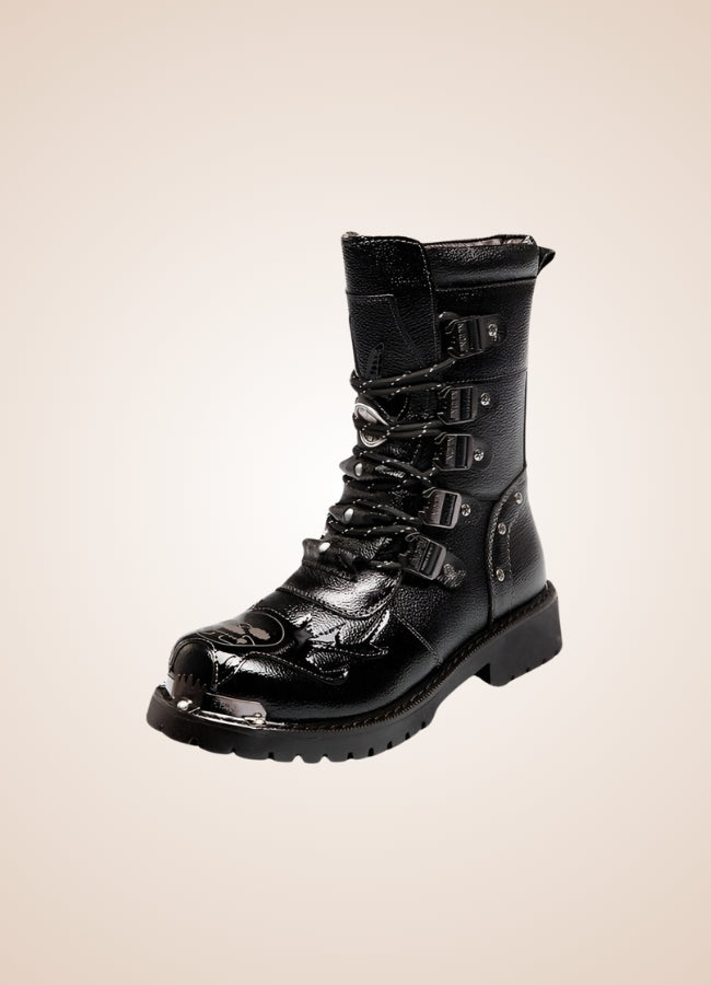 Men's Gothic Military Boots Black / 11.0 mens-gothic-military-boots-black