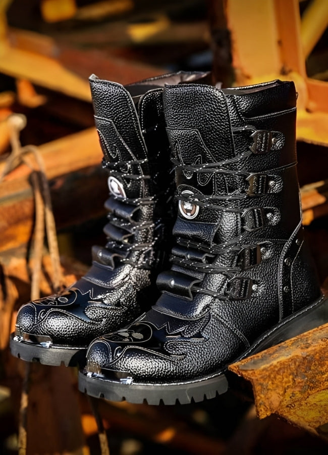 Men's Gothic Military Boots Black / 11.0 mens-gothic-military-boots-black