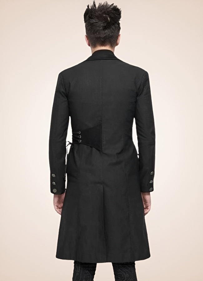 Men's Gothic Punk Frock Coat Black / 3XL mens-gothic-punk-frock-coat-black