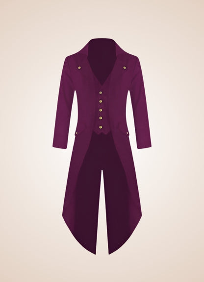 Men's Gothic Victorian Tailcoat Purple / 3XL mens-gothic-victorian-tailcoat-purple